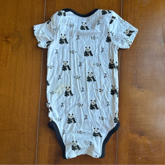 Kyte Baby Panda Print Short Sleeve Onsie - Size 12-18m| - Picture 4 of 5